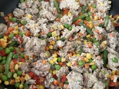 Spagečiai su faršu ir daržovėmis Žingsnis 1