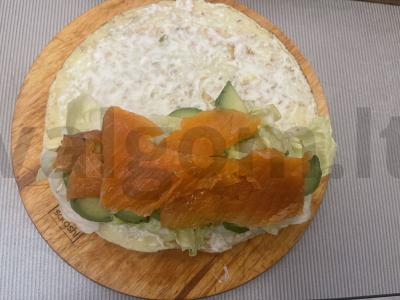 Avižų blynas su lašiša ir avokadu Žingsnis 4