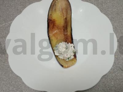 Baklažanų ritinėliai su maskarponės sūrio, graikinių riešutų ir kalendros įdaru Žingsnis 6