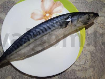 Virta skumbrė su keptais bulvėmis Žingsnis 1