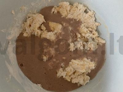 Šokoladiniai blynai su varškės ir mango įdaru Žingsnis 3