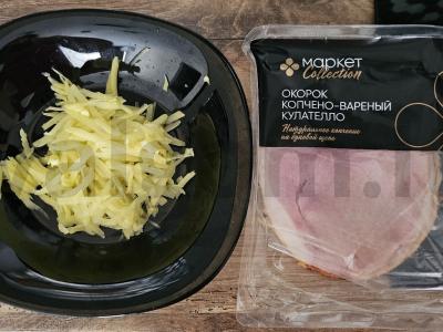 Bulvių ir virtos-rūkyto kumpio dranikai Žingsnis 1