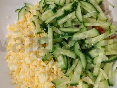 Skaniausias, naudingas salotas su jūros kopūstais ir korėjietiška morkų salotomis Žingsnis 3