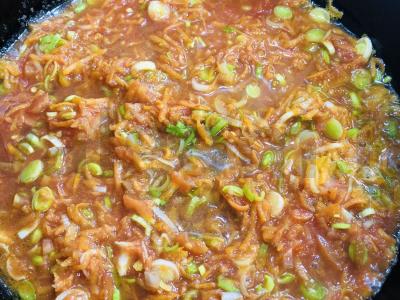 Makaronai su meatballs ir daržovių troškiniu Žingsnis 3