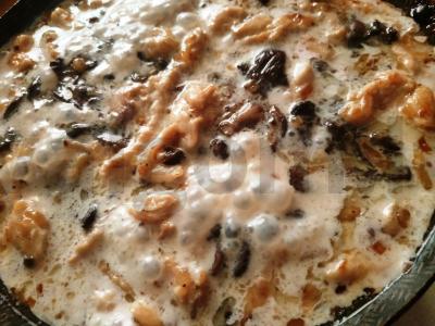 Įdaras blynams iš vištienos krūtinėlės ir grybų Žingsnis 4