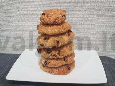 Avižiniai sausainiai „Nėrinys“ su razinomis pagrindine nuotrauka