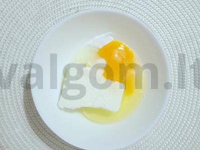 Oro varškės keksiukas su mango Žingsnis 1