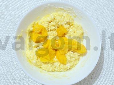 Oro varškės keksiukas su mango Žingsnis 3