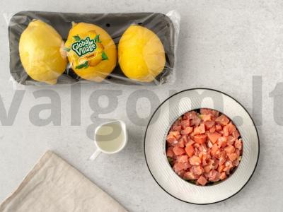 Paprastas salotas su avokadu, burokėliais ir lašiša Žingsnis 4