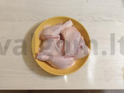 Kepta vištiena su saldžiaisiais pipirais Žingsnis 1