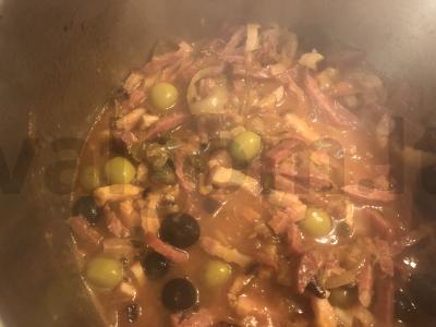 Sultinys su rūkytomis šoninėmis, dešromis ir kaparėliais Žingsnis 12