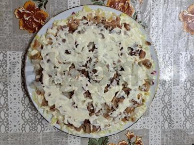 Silkė po kailiu iš kiaušinių ir daržovių Žingsnis 5