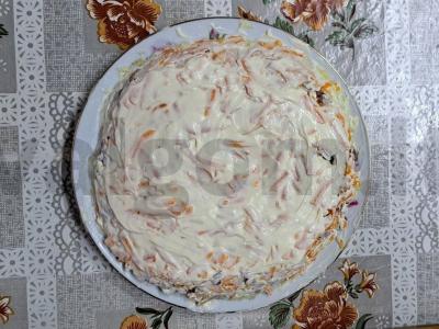 Silkė po kailiu iš kiaušinių ir daržovių Žingsnis 6