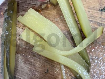 Grietinėlės-grybų makaronai su marinuotu agurku Žingsnis 3