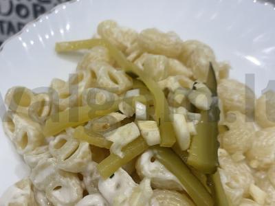 Grietinėlės-grybų makaronai su marinuotu agurku Žingsnis 6