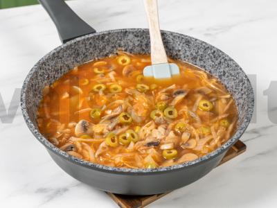 Grybų solianka keptuvėje Žingsnis 8