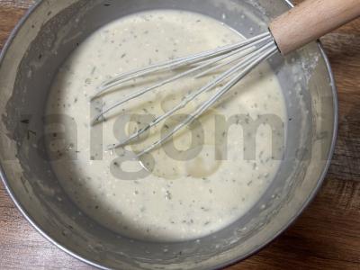 Blynai su krapais ir varškės įdaru Žingsnis 6