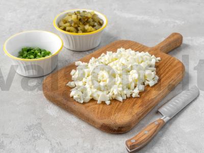 Vokiečių kiaušinių salotas Žingsnis 3