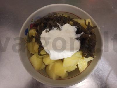 Trikampiai su bulvėmis ir jūros kopūstais Žingsnis 3