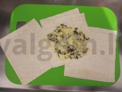 Trikampiai su bulvėmis ir jūros kopūstais Žingsnis 4