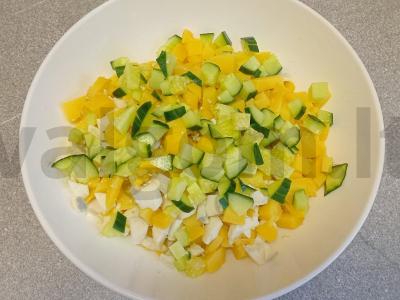 Vegetariška okroška su raudonuoju svogūnu ant duonos kvašo Žingsnis 3