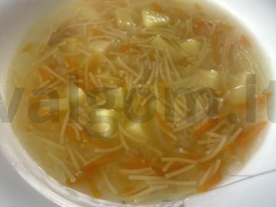 Kvapnus vištienos sultinys su makaronais Žingsnis 8