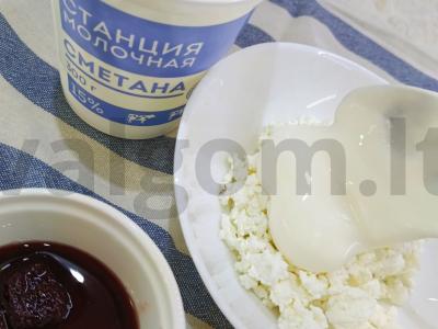 Skanus ir naudingas pusryčių patiekalas su varške Žingsnis 2