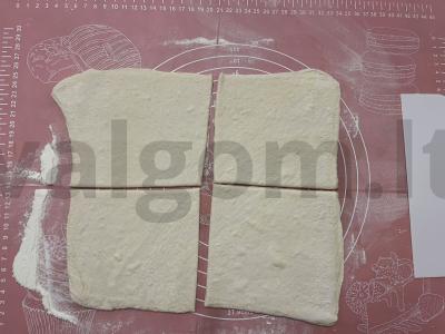 Sūrio picos vyniojimai iš sluoksniuotos tešlos Žingsnis 2