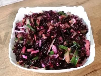 Salotos su burokėliais ir šviežiu agurku Žingsnis 5