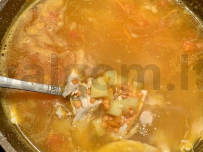 Vaikų sriuba su lęšiais Žingsnis 4