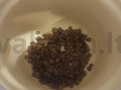 Virta lęša su keptu svogūnu ir sūriu Žingsnis 1