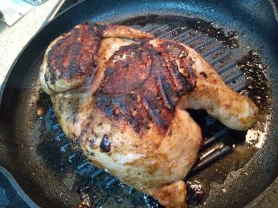 Vištiena tabaka su paprika ir prieskoniais Žingsnis 4