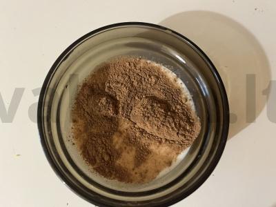 Kukurūzų košė su kakavos milteliais mikrobangų krosnelėje Žingsnis 8