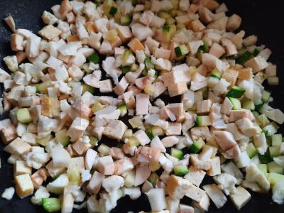 Namų tartaletės su cukinijomis, tofu ir grybais Žingsnis 5