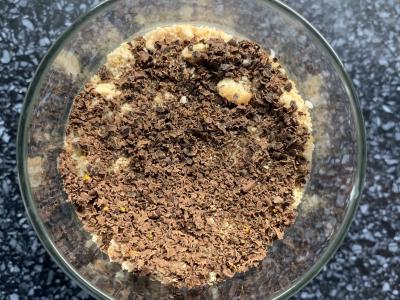 Desertas iš varškės sūrio, šokolado ir apelsino Žingsnis 6