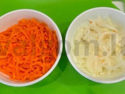 Menkių filė daržovių apdare Žingsnis 4