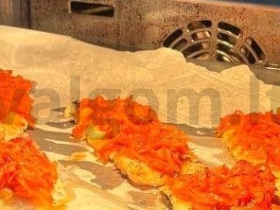 Menkių filė daržovių apdare Žingsnis 8