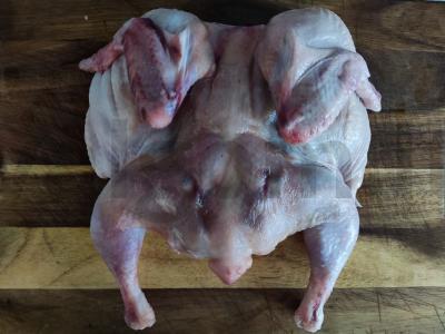 Keptas viščiukas-kornishonas Žingsnis 1