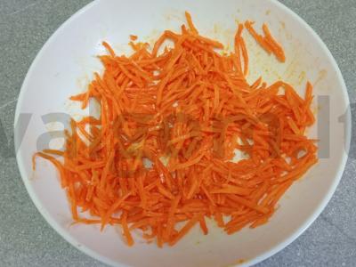 Greita morkų salotos pagal korėjietišką receptą Žingsnis 6