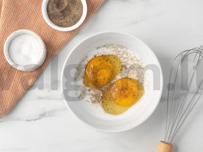 Krevetės su kiaušiniais Žingsnis 1