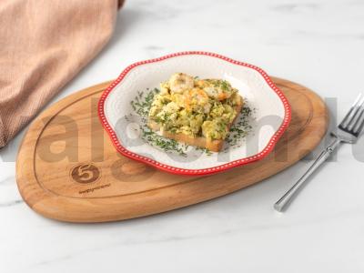 Krevetės su kiaušiniais pagrindine nuotrauka