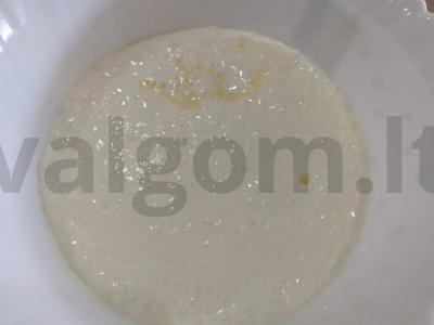 Švelnūs kokosų blynai su kefyru Žingsnis 3