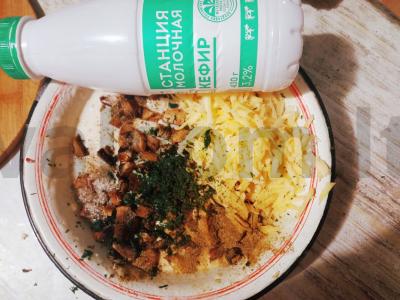 Kefyro blynai su grybais Žingsnis 2