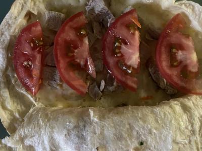 Pita su daržovėmis, mėsa ir olandišku sūriu Žingsnis 6