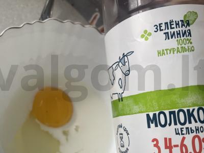 Omletas su špinatais ir pievagrybiais Žingsnis 1