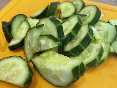 Salotos su daržovėmis ir krevetėmis Žingsnis 1