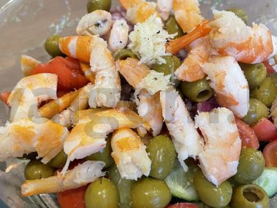 Salotos su daržovėmis ir krevetėmis Žingsnis 5