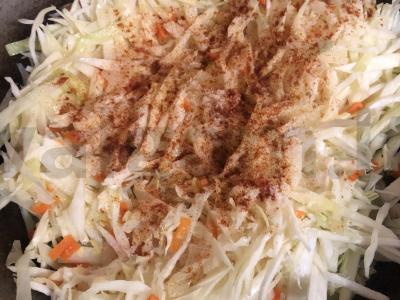 Troškinta kopūstai su perlinėmis kruopomis ir pomidorų pasta Žingsnis 8