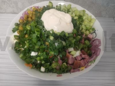 Salotas „Olivje su Krakovo dešra“ Žingsnis 4