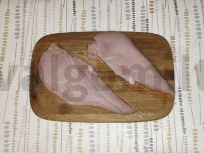 Vištienos filė keptuvėje „Aštrus dalykas“ Žingsnis 1